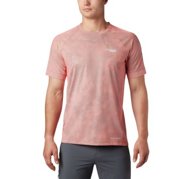 Columbia Titan Pass Sun Deflector, Camiseta Rojos Para Hombre | 817509-YLS